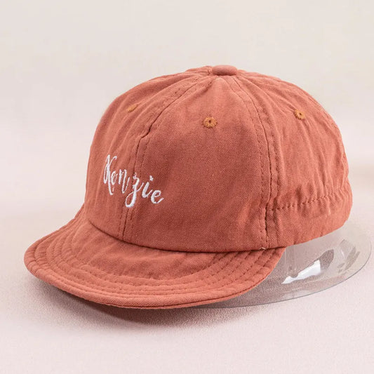 Personalized Kids Hat, Embroidery Name Baseball Hat, Baseball Cap for Child, Soft Hat for Baby, Candy Color, Unisex Cap, 0-4 Years Old